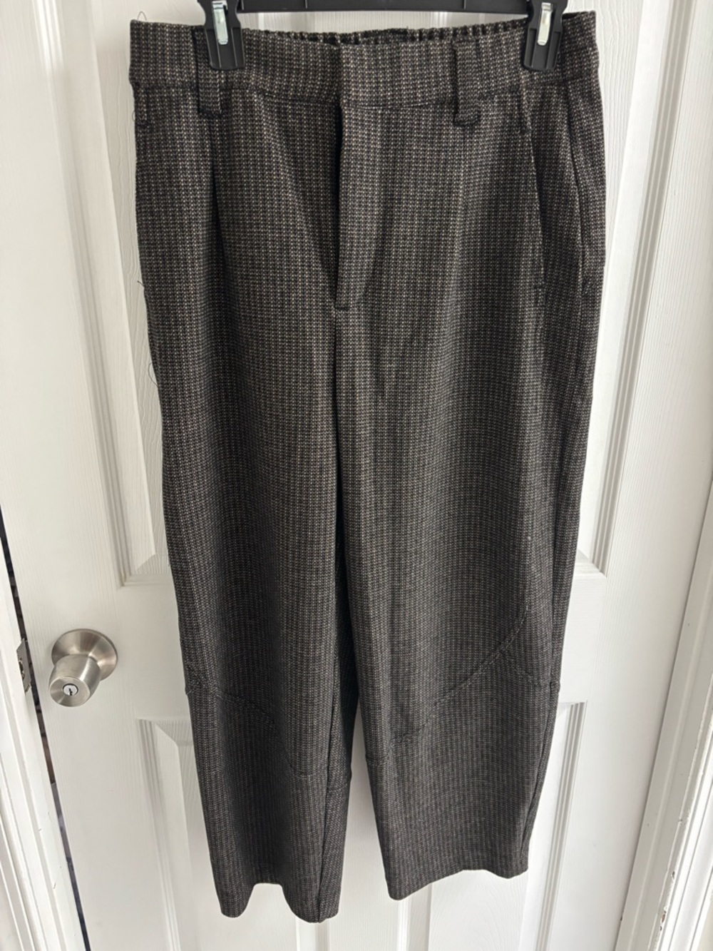 Democracy Women's Gray Micro-Check Dress Pants